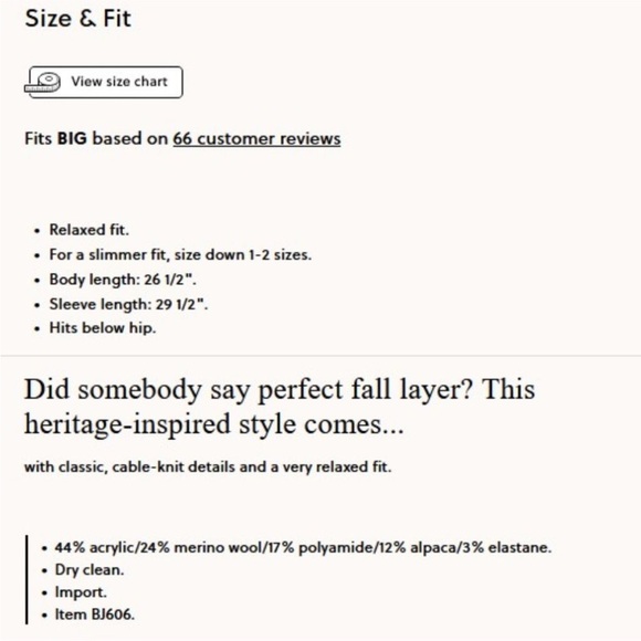 J. Crew Oversized Cable Knit Sweater Sz 2X - Picture 5 of 5